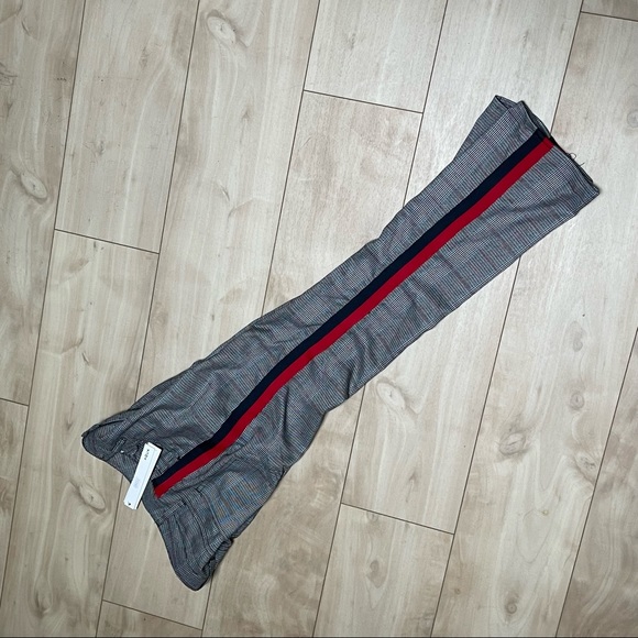 AQUA- Double Side Stripes Plaid Pants Size - Picture 3 of 10